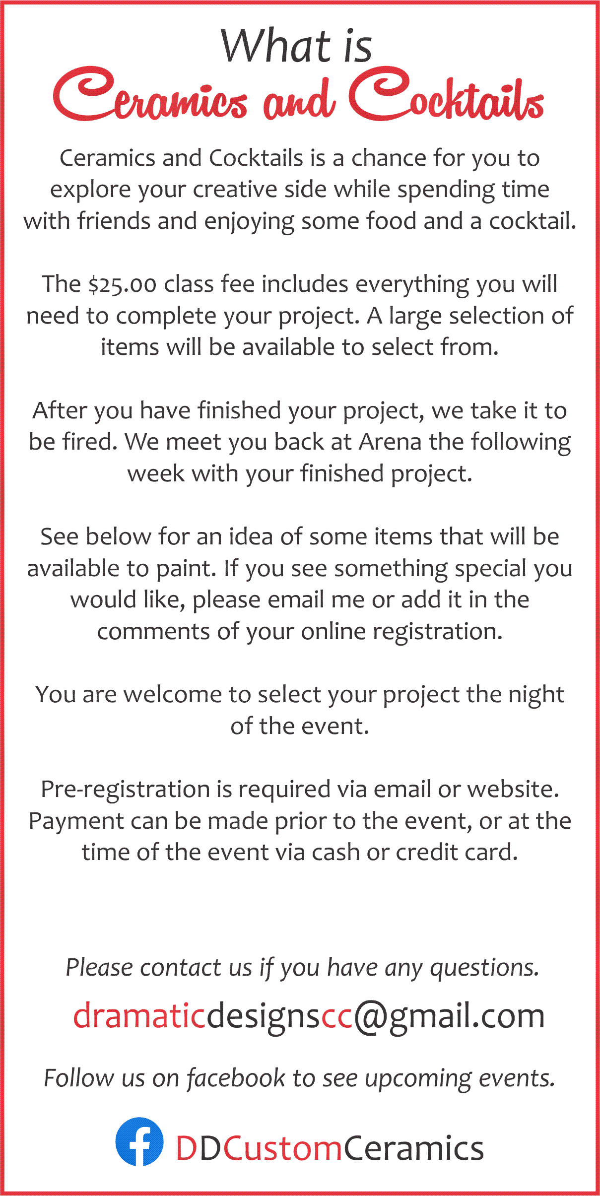 What is Ceramics and Cocktails