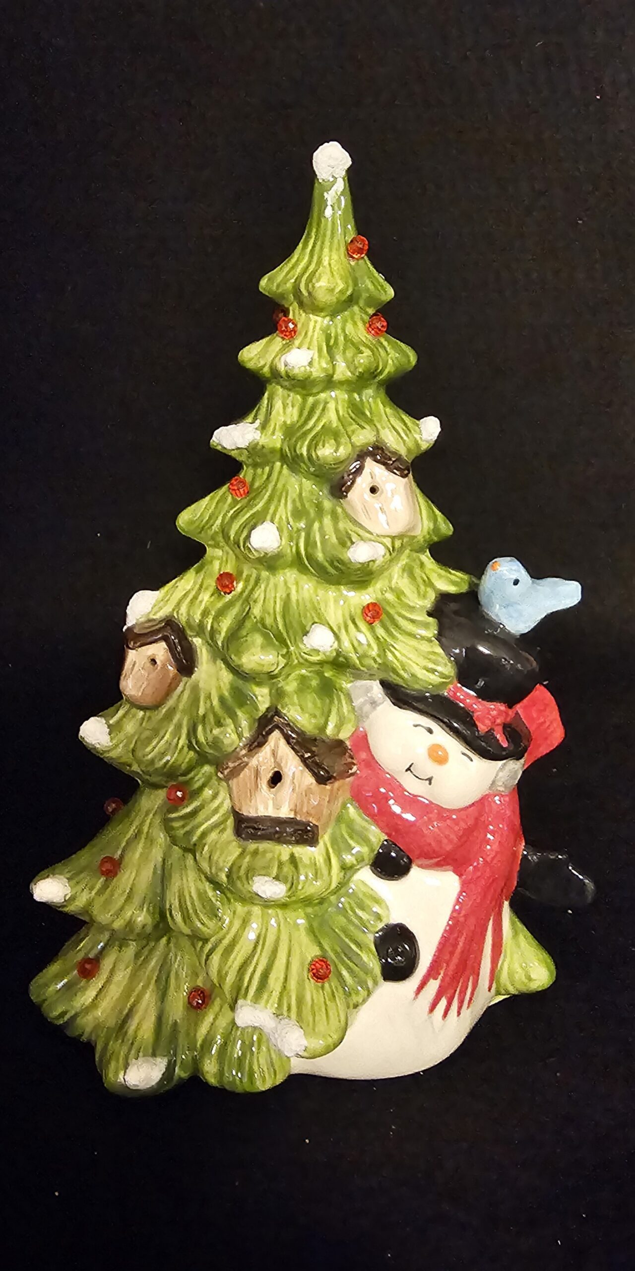 snowman in tree