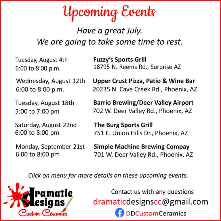 Upcoming Events 7-16-26