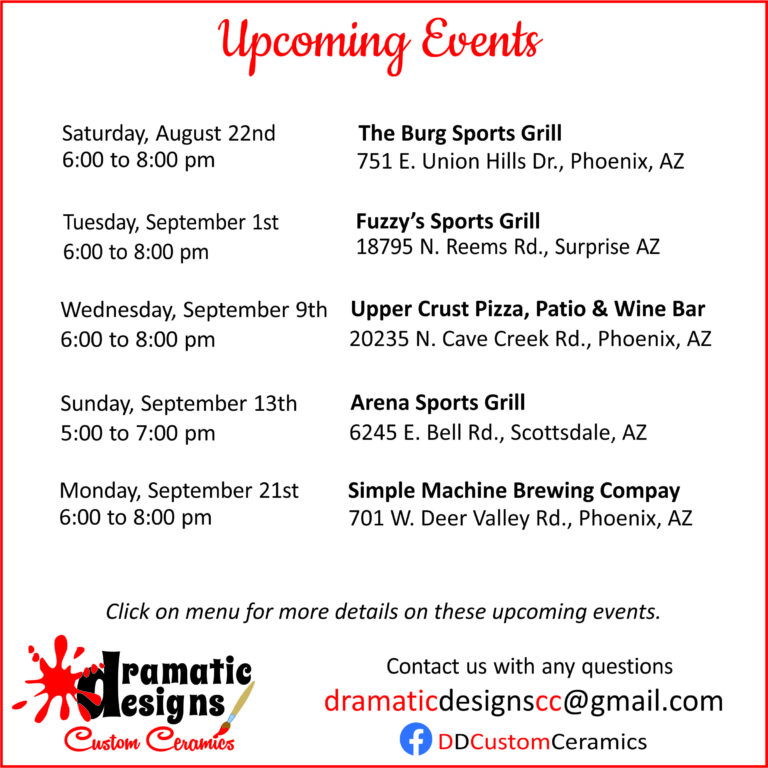 Upcoming Events 8-19-26