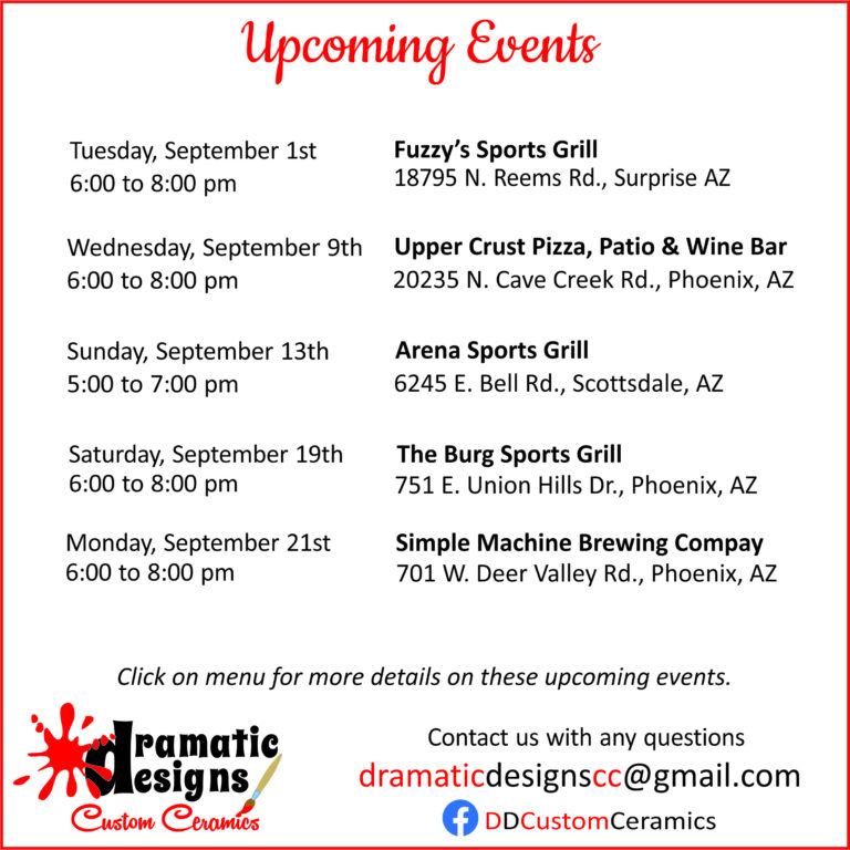 Upcoming Events 8-24-26