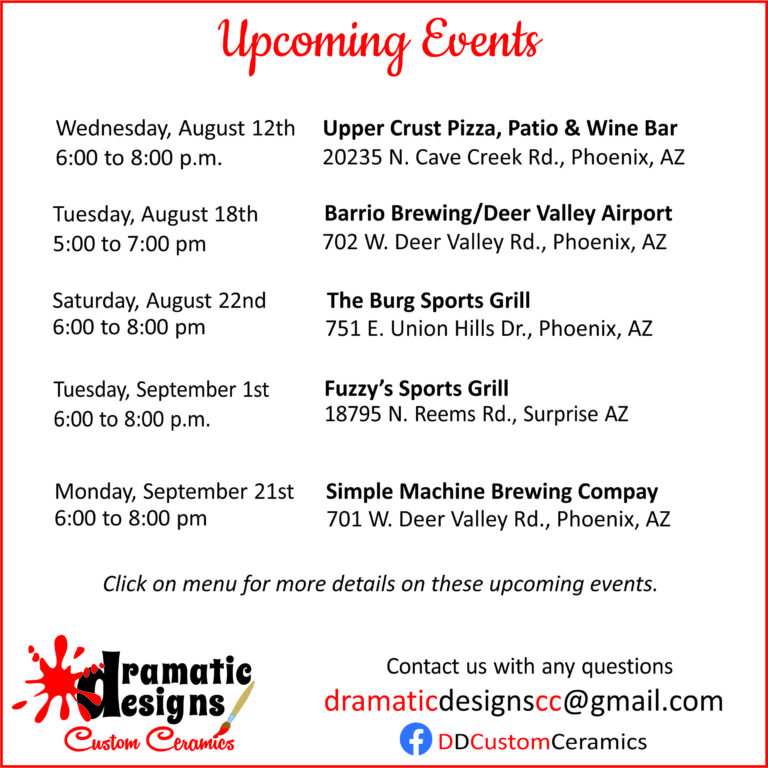Upcoming Events 8-6-26