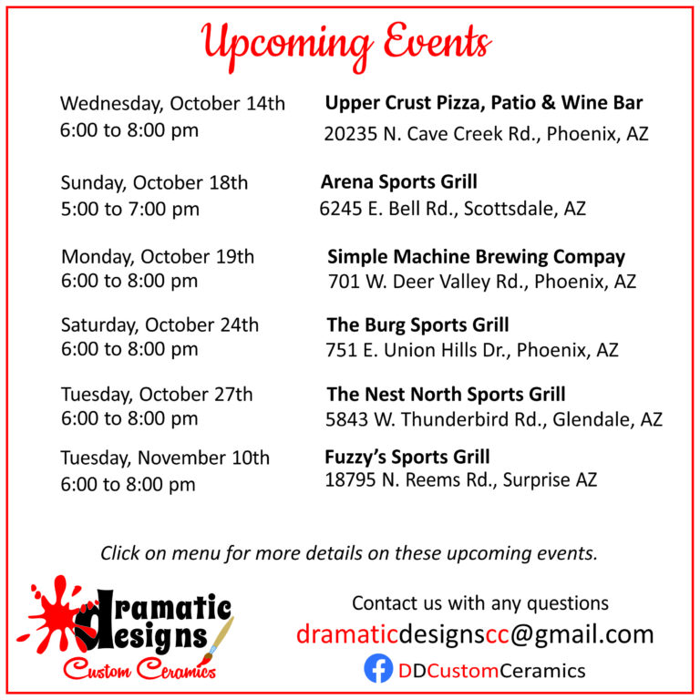 Upcoming Events 10-7-26